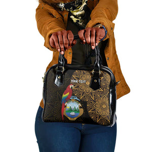 Pura Vida Costa Rica Personalized Shoulder Handbag Oxcart Ornate Inspired Gold Pattern - African Pride