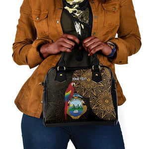 Pura Vida Costa Rica Personalized Shoulder Handbag Oxcart Ornate Inspired Gold Pattern - African Pride