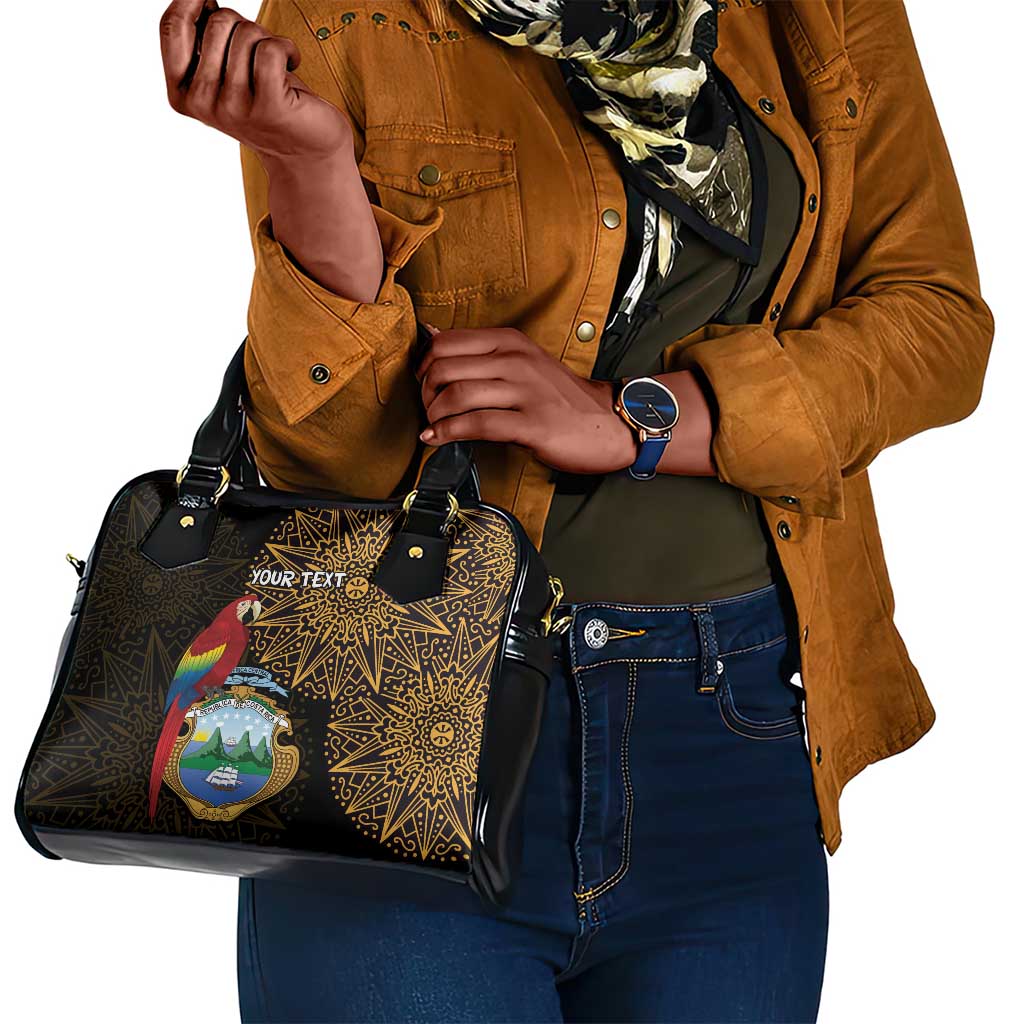 Pura Vida Costa Rica Personalized Shoulder Handbag Oxcart Ornate Inspired Gold Pattern - African Pride