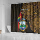Pura Vida Costa Rica Personalized Shower Curtain Oxcart Ornate Inspired Gold Pattern - African Pride