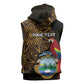 Pura Vida Costa Rica Personalized Sleeveless Hoodie Oxcart Ornate Inspired Gold Pattern - African Pride