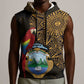Pura Vida Costa Rica Personalized Sleeveless Hoodie Oxcart Ornate Inspired Gold Pattern - African Pride