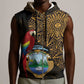 Pura Vida Costa Rica Personalized Sleeveless Zip Hoodie Oxcart Ornate Inspired Gold Pattern - African Pride