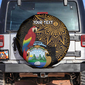 Pura Vida Costa Rica Personalized Spare Tire Cover Oxcart Ornate Inspired Gold Pattern - African Pride