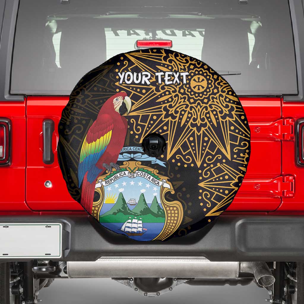 Pura Vida Costa Rica Personalized Spare Tire Cover Oxcart Ornate Inspired Gold Pattern - African Pride