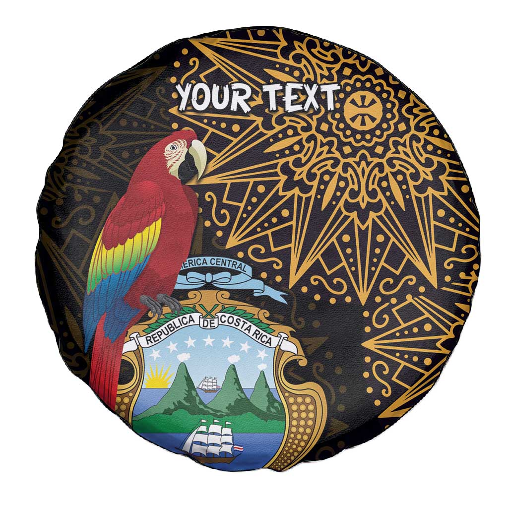 Pura Vida Costa Rica Personalized Spare Tire Cover Oxcart Ornate Inspired Gold Pattern - African Pride
