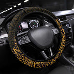 Pura Vida Costa Rica Steering Wheel Cover Oxcart Ornate Inspired Gold Pattern - African Pride