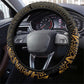 Pura Vida Costa Rica Steering Wheel Cover Oxcart Ornate Inspired Gold Pattern - African Pride