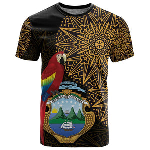 Pura Vida Costa Rica Personalized T shirt Oxcart Ornate Inspired Gold Pattern - African Pride