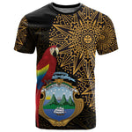 Pura Vida Costa Rica Personalized T shirt Oxcart Ornate Inspired Gold Pattern - African Pride