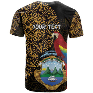 Pura Vida Costa Rica Personalized T shirt Oxcart Ornate Inspired Gold Pattern - African Pride