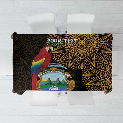 Pura Vida Costa Rica Personalized Tablecloth Oxcart Ornate Inspired Gold Pattern - African Pride