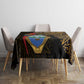 Pura Vida Costa Rica Personalized Tablecloth Oxcart Ornate Inspired Gold Pattern - African Pride