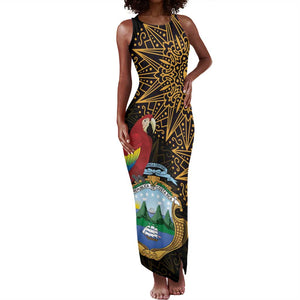 Pura Vida Costa Rica Personalized Tank Maxi Dress Oxcart Ornate Inspired Gold Pattern - African Pride