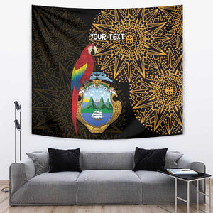 Pura Vida Costa Rica Personalized Tapestry Oxcart Ornate Inspired Gold Pattern - African Pride