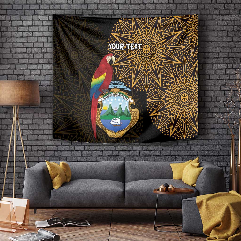 Pura Vida Costa Rica Personalized Tapestry Oxcart Ornate Inspired Gold Pattern - African Pride