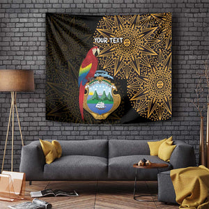 Pura Vida Costa Rica Personalized Tapestry Oxcart Ornate Inspired Gold Pattern - African Pride