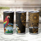 Pura Vida Costa Rica Personalized Tumbler Cup Oxcart Ornate Inspired Gold Pattern - African Pride