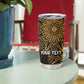 Pura Vida Costa Rica Personalized Tumbler Cup Oxcart Ornate Inspired Gold Pattern - African Pride