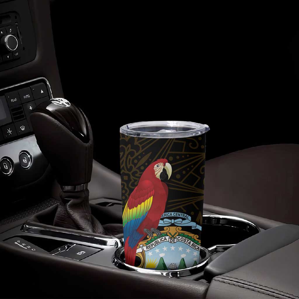 Pura Vida Costa Rica Personalized Tumbler Cup Oxcart Ornate Inspired Gold Pattern - African Pride