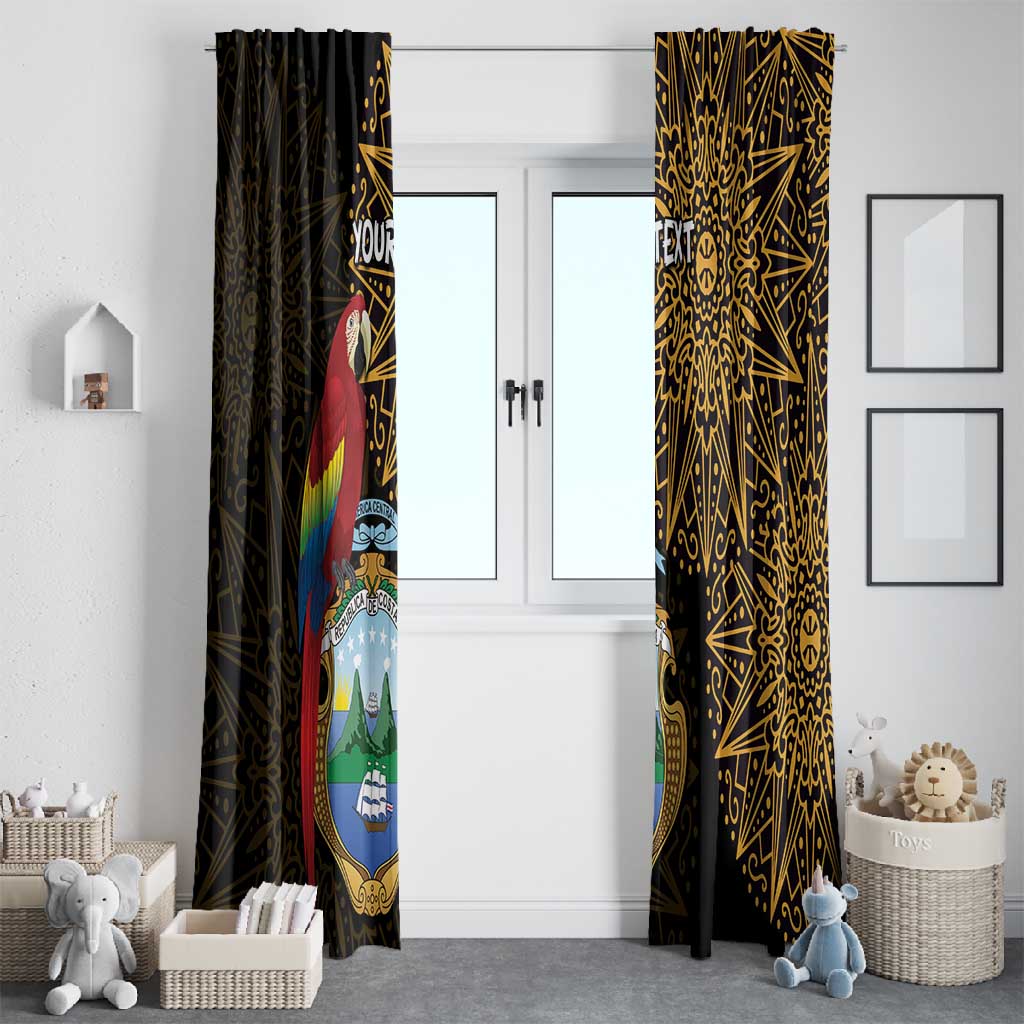 Pura Vida Costa Rica Personalized Window Curtain Oxcart Ornate Inspired Gold Pattern - African Pride