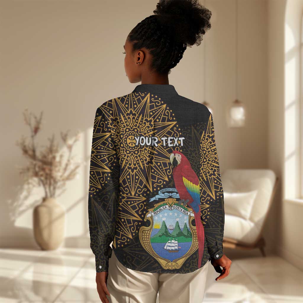 Pura Vida Costa Rica Personalized Women Casual Shirt Oxcart Ornate Inspired Gold Pattern - African Pride