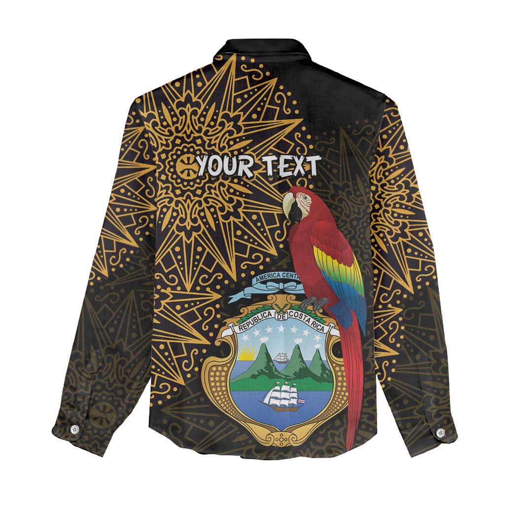 Pura Vida Costa Rica Personalized Women Casual Shirt Oxcart Ornate Inspired Gold Pattern - African Pride