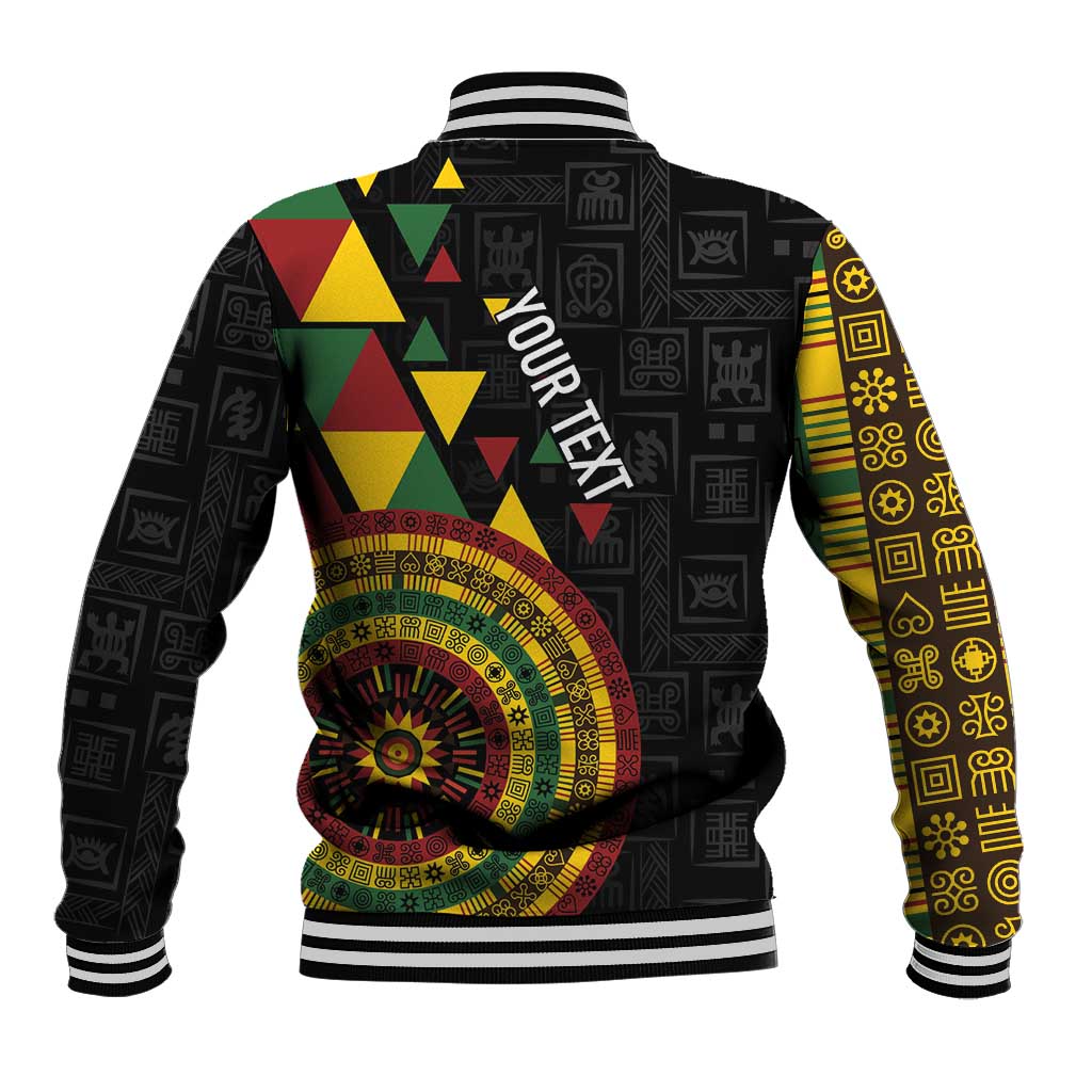 Personalized Adinkra Afro-Akan Culture Baseball Jacket Afrikan Colors