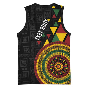 Personalized Adinkra Afro-Akan Culture Basketball Jersey Afrikan Colors - African Pride