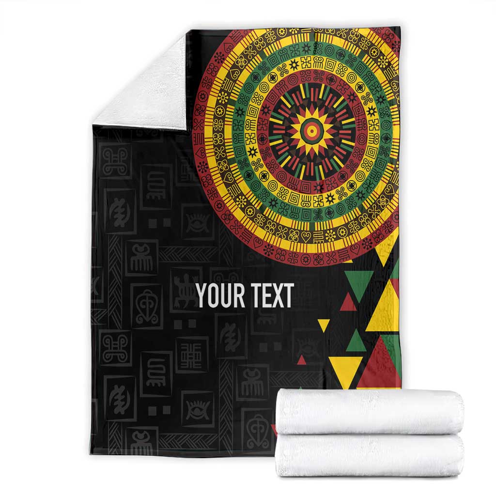 Personalized Adinkra Afro-Akan Culture Blanket Afrikan Colors