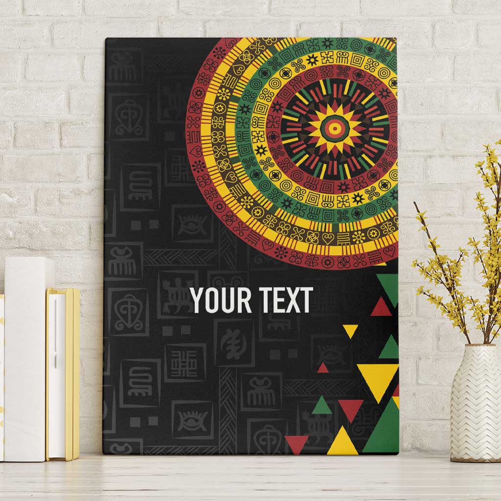 Personalized Adinkra Afro-Akan Culture Canvas Wall Art Afrikan Colors