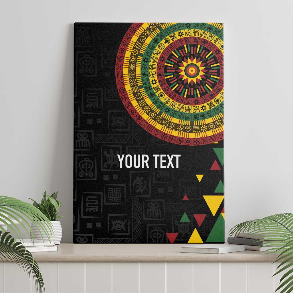 Personalized Adinkra Afro-Akan Culture Canvas Wall Art Afrikan Colors