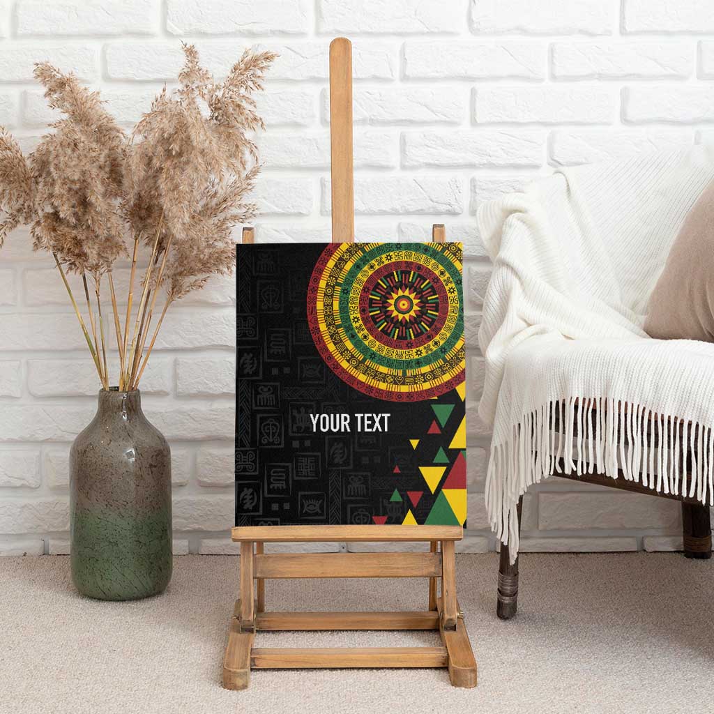 Personalized Adinkra Afro-Akan Culture Canvas Wall Art Afrikan Colors