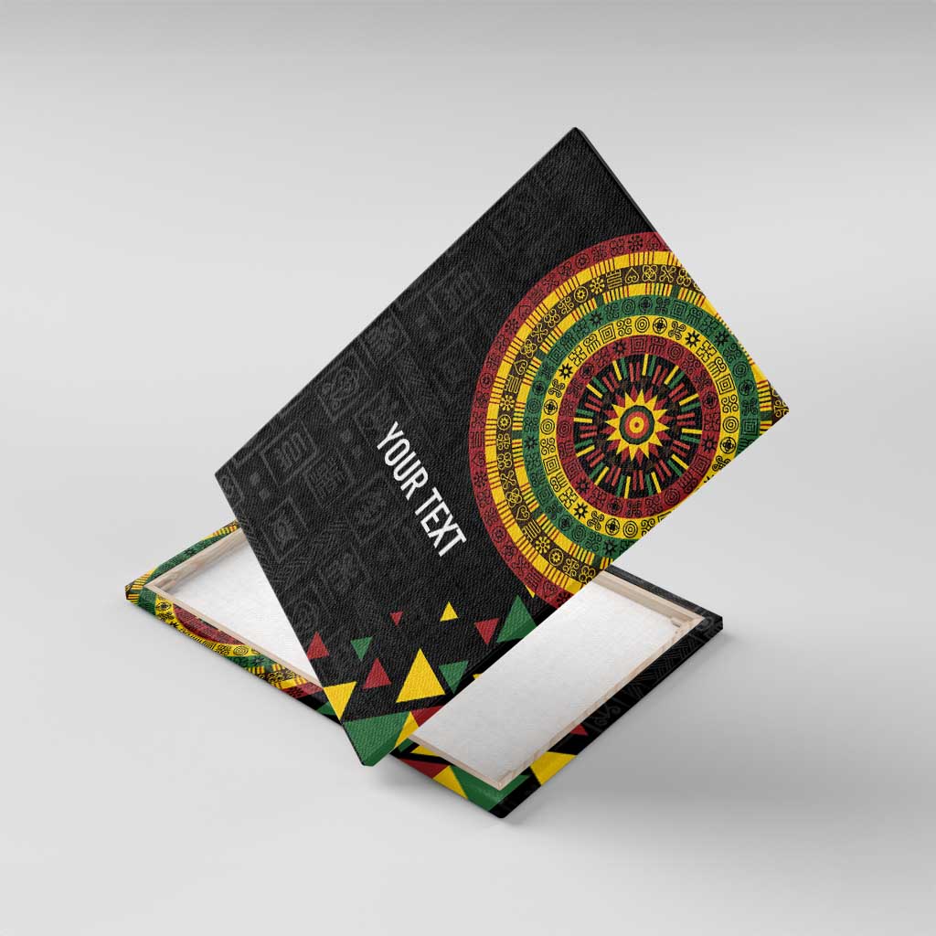 Personalized Adinkra Afro-Akan Culture Canvas Wall Art Afrikan Colors
