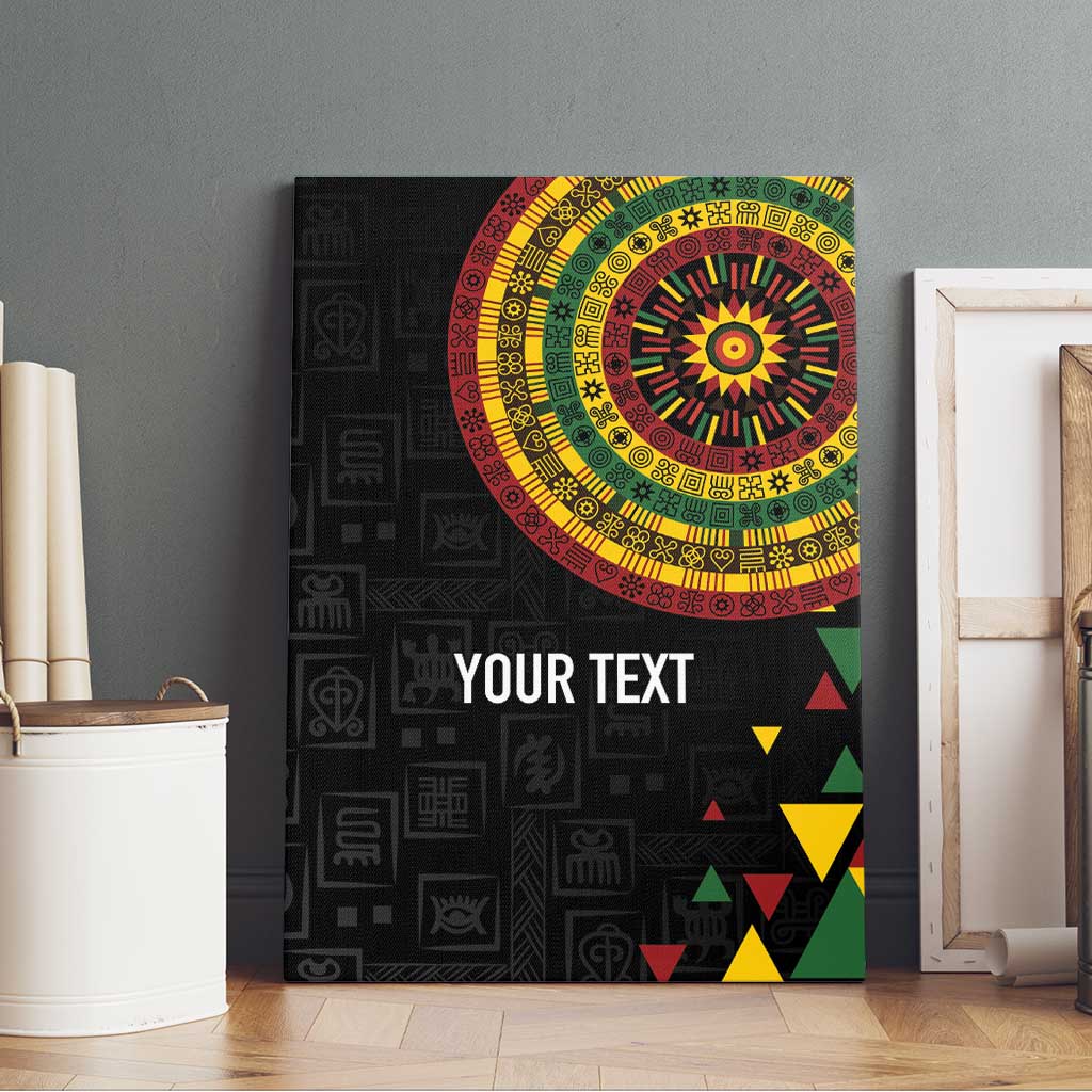 Personalized Adinkra Afro-Akan Culture Canvas Wall Art Afrikan Colors