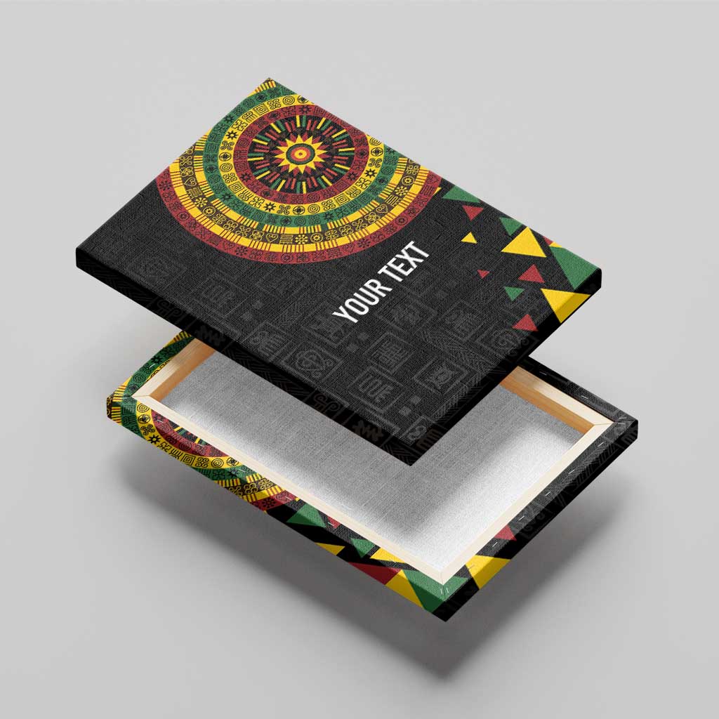 Personalized Adinkra Afro-Akan Culture Canvas Wall Art Afrikan Colors