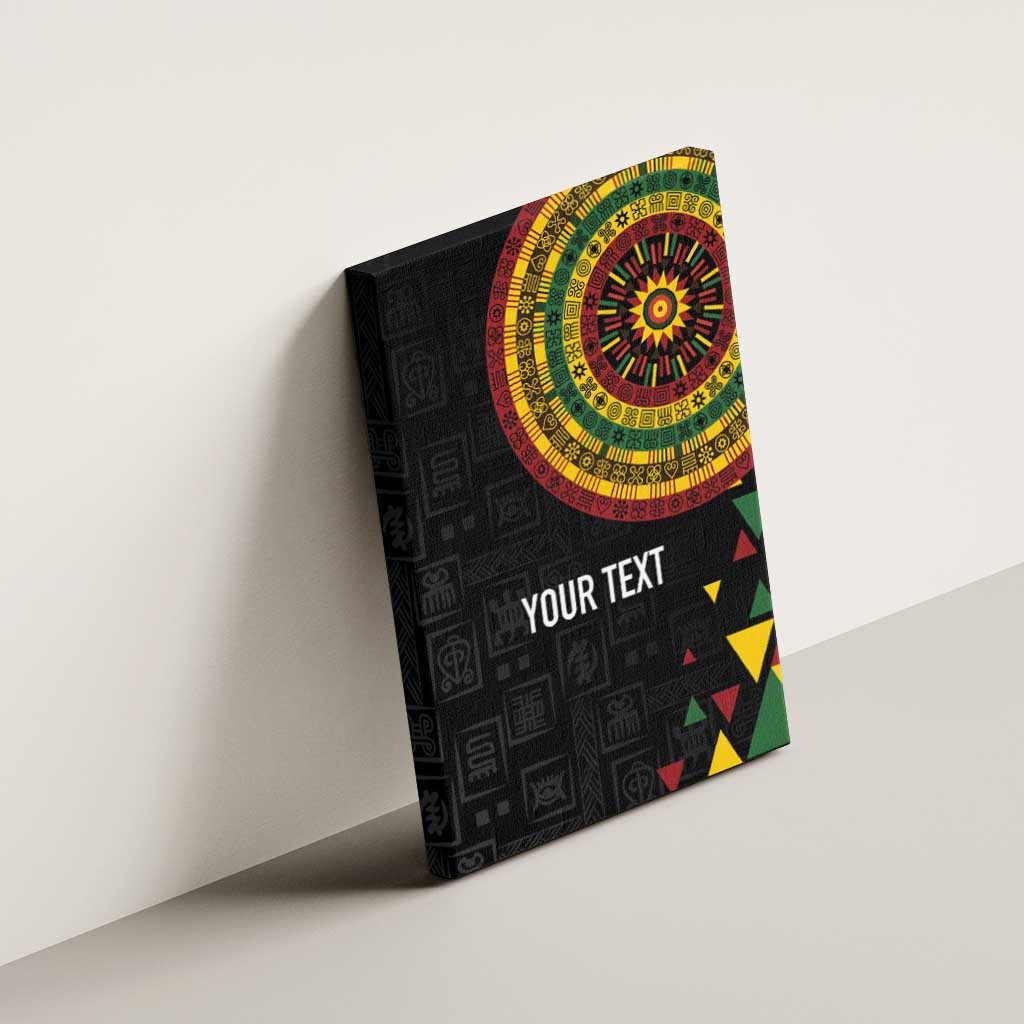 Personalized Adinkra Afro-Akan Culture Canvas Wall Art Afrikan Colors