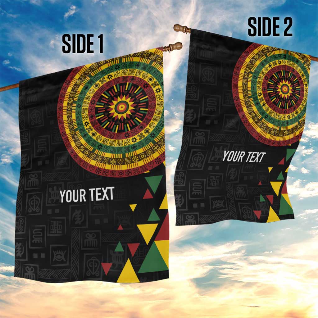 Personalized Adinkra Afro-Akan Culture Garden Flag Afrikan Colors