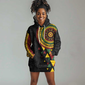 Personalized Adinkra Afro-Akan Culture Hoodie Dress Afrikan Colors