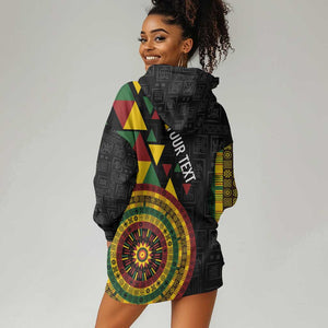 Personalized Adinkra Afro-Akan Culture Hoodie Dress Afrikan Colors