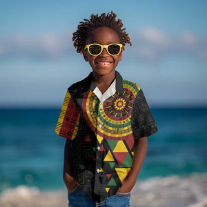 Personalized Adinkra Afro-Akan Culture Kid Hawaiian Shirt Afrikan Colors