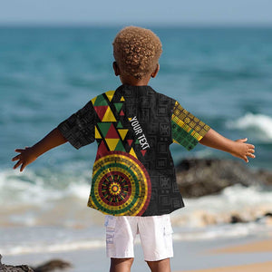 Personalized Adinkra Afro-Akan Culture Kid Hawaiian Shirt Afrikan Colors