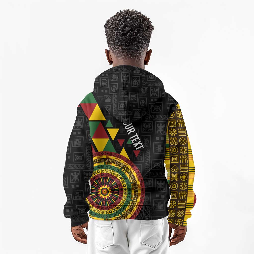 Personalized Adinkra Afro-Akan Culture Kid Hoodie Afrikan Colors