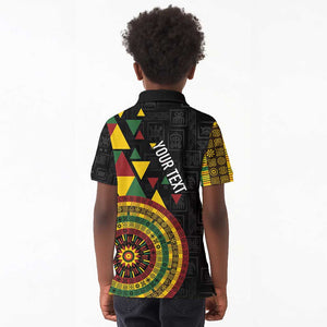 Personalized Adinkra Afro-Akan Culture Kid Polo Shirt Afrikan Colors