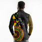Personalized Adinkra Afro-Akan Culture Long Sleeve Polo Shirt Afrikan Colors