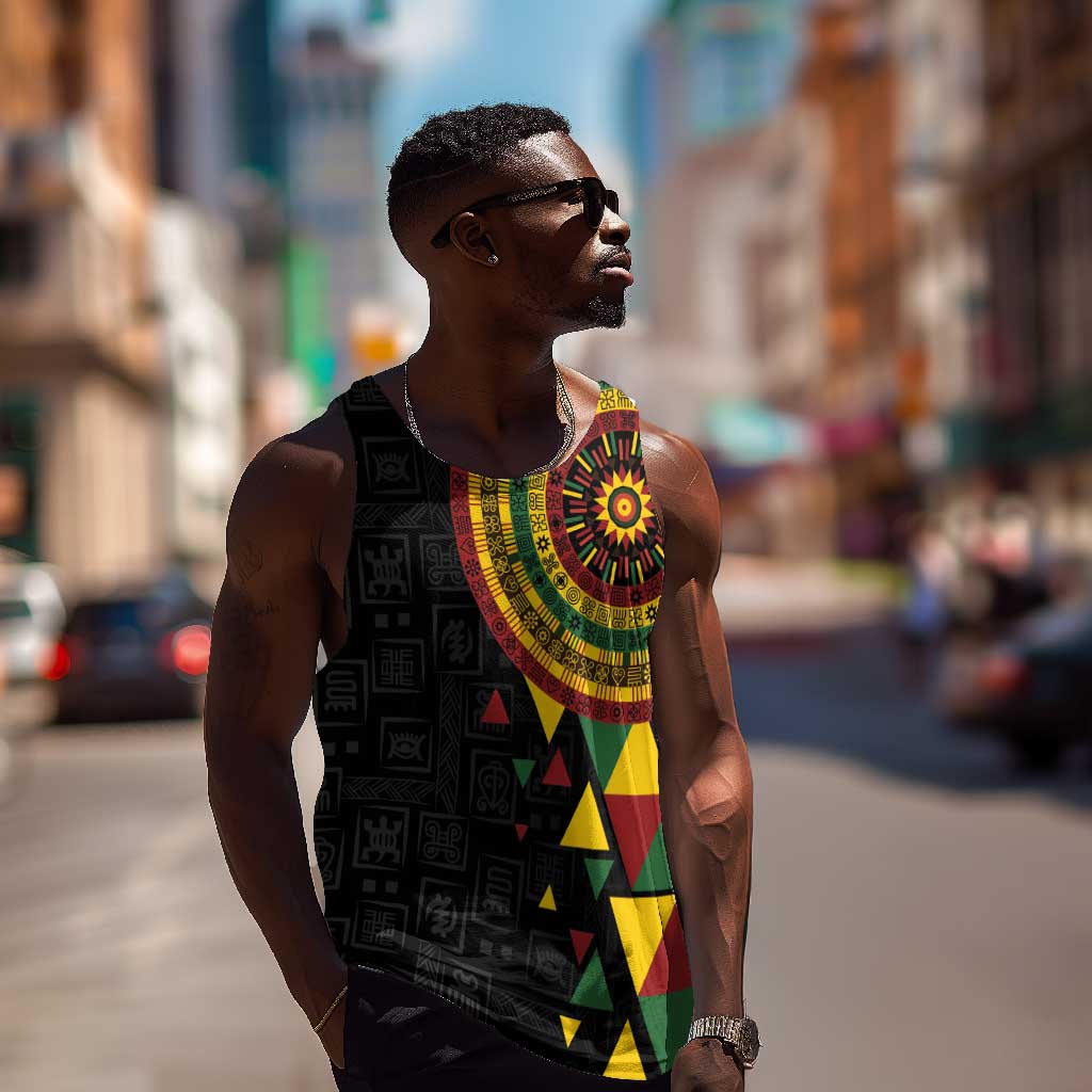 Personalized Adinkra Afro-Akan Culture Men Tank Top Afrikan Colors