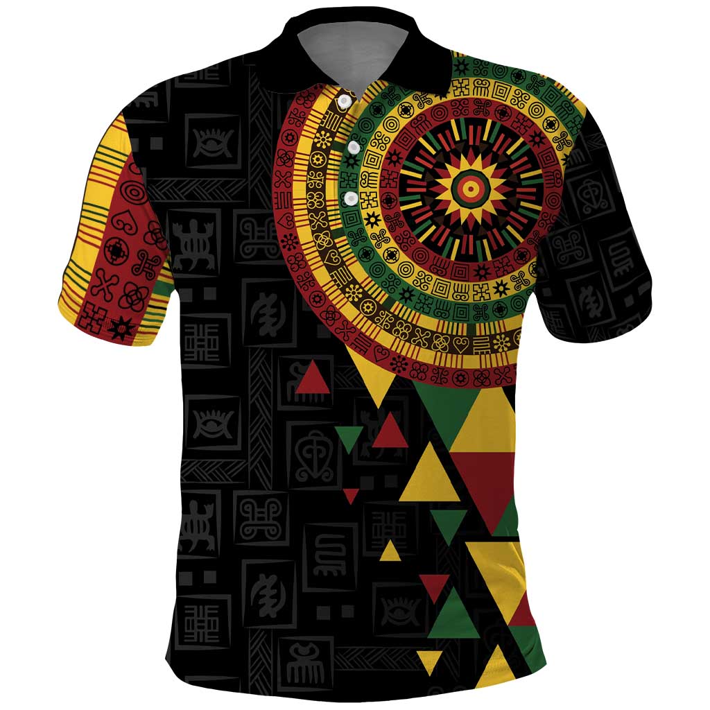 Personalized Adinkra Afro-Akan Culture Polo Shirt Afrikan Colors