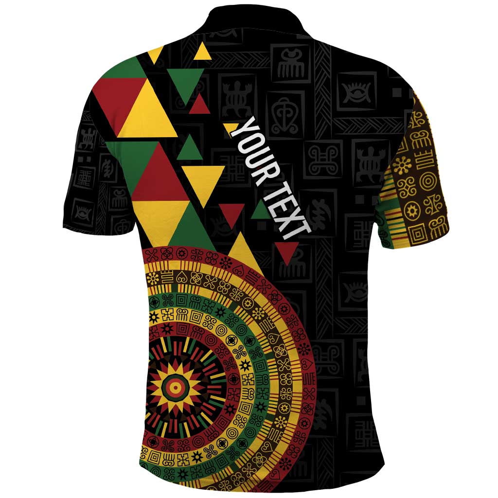 Personalized Adinkra Afro-Akan Culture Polo Shirt Afrikan Colors