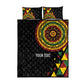 Personalized Adinkra Afro-Akan Culture Quilt Bed Set Afrikan Colors