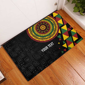 Personalized Adinkra Afro-Akan Culture Rubber Doormat Afrikan Colors